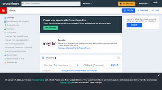 
                            11. Meetic | Crunchbase