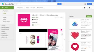 
                            3. Meetic – Tchattez et rencontrez des célibataires - Apps on Google Play