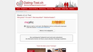 
                            12. Meetic.ch - Wie seriös? Wie gut? Wie teuer? - Testbericht 2019