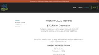 
                            13. Meeting Signup — ASHRAE Pittsburgh Chapter