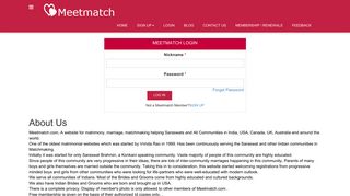 
                            9. Meetmatch.com Login for Chitrapur Saraswat Brides and Grooms and ...