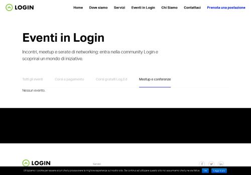 
                            5. Meetup e conferenze - Login - Coworking Login