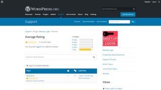 
                            7. [Meetup Login] Reviews | WordPress.org