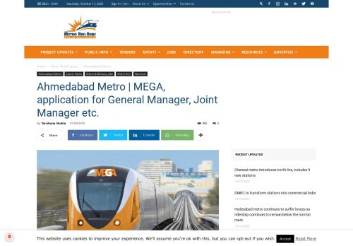 
                            9. MEGA, application for General Manager, Joint ... - Metro Rail News