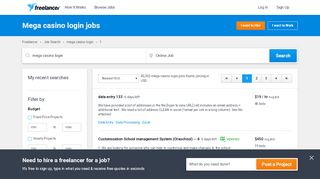 
                            12. Mega casino login Jobs, Employment | Freelancer