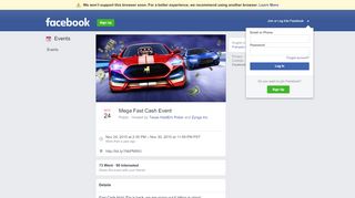 
                            5. Mega Fast Cash Event - Facebook