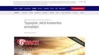
                            9. Mega-Jackpot im 6erPack - 250.000 Euro zu gewinnen! - Sky Sport