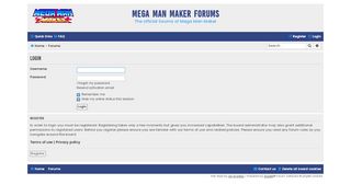 
                            2. Mega Man Maker Forums - User Control Panel - Login