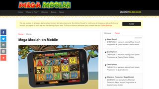 
                            2. Mega Moolah on Mobile