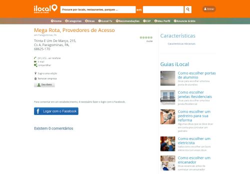 
                            5. Mega Rota, Provedores de Acesso, Paragominas, PA - iLocal