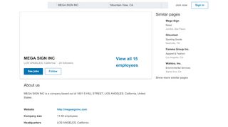 
                            4. MEGA SIGN INC | LinkedIn