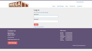 
                            5. Mega Storage: Log in