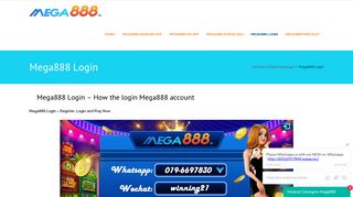 
                            7. Mega888 Login - Malaysia SCR888 Casino Download, ...