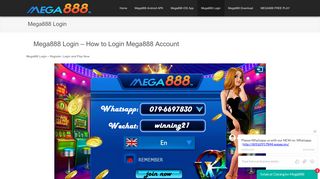 
                            6. Mega888 Login - MEGA888 Download | MEGA888 Free ...