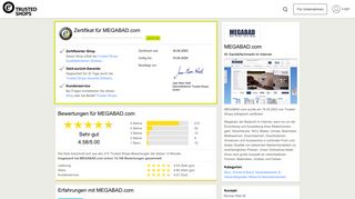 
                            8. MEGABAD.com Bewertungen & Erfahrungen | Trusted Shops