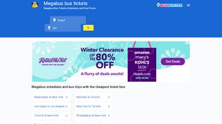 
                            12. Megabus - Bus Tickets, Bus Schedules and Cheapest Prices - BusBuster