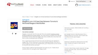 
                            10. MegaBus.com: $10 Seat Sale Between Toronto & Montreal/Niagara ...