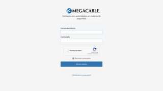 
                            4. Megacable - Iniciar sesión