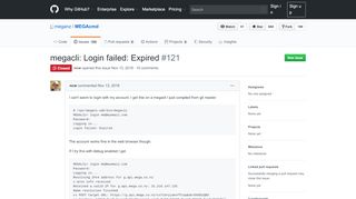 
                            8. megacli: Login failed: Expired · Issue #121 · meganz ...