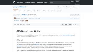 
                            9. MEGAcmd/UserGuide.md at master · meganz/MEGAcmd · GitHub