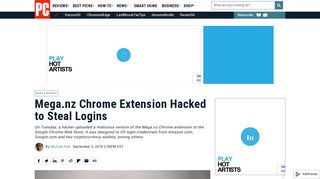 
                            9. Mega.nz Chrome Extension Hacked to Steal Logins - PCMag.com