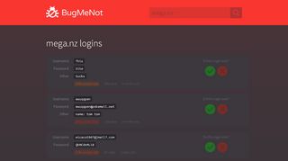 
                            11. mega.nz passwords - BugMeNot