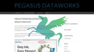 
                            12. MegaTypers Registration Walkthrough | Pegasus Dataworks