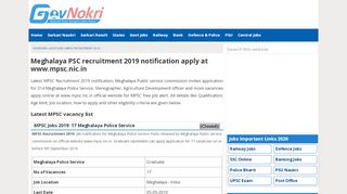 
                            10. meghalaya psc recruitment 2018 notification apply online application