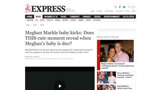 
                            9. Meghan Markle due date: Does cute video of royal baby kicking ...