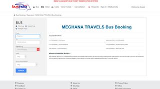 
                            7. MEGHANA TRAVELS Online Booking On Bus India.com