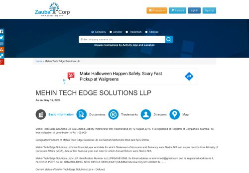 
                            4. MEHIN TECH EDGE SOLUTIONS LLP - Company, directors and ...