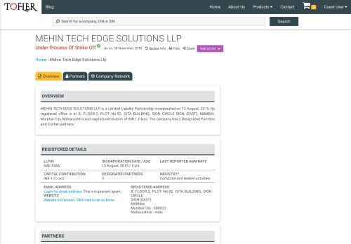 
                            13. Mehin Tech Edge Solutions Llp - Company Reports and Balance ...