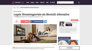 
                            5. Mehr als Movie4k: Legale Streamingportale als Movie2k-Alternative