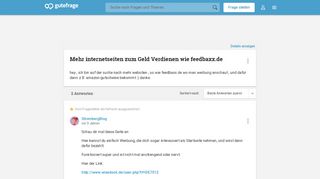 
                            3. Mehr internetseiten zum Geld Verdienen wie feedbaxx.de (Internet ...