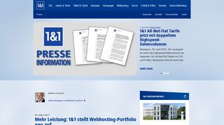 
                            8. Mehr Leistung: 1&1 stellt Webhosting-Portfolio neu auf - 1&1 Presse