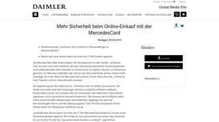 
                            12. Mehr Sicherheit beim Online-Einkauf mit der MercedesCard - Daimler ...