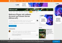 
                            3. Mehrere Player mit selbem Account a: Minecraft - Spieletipps