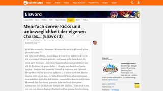 
                            3. Mehrfach server kicks und unbewegli: Elsword - Spieletipps