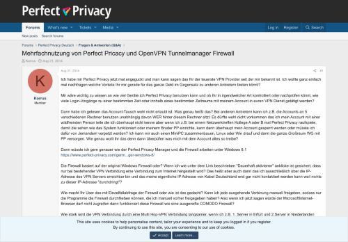 
                            10. Mehrfachnutzung von Perfect Pricacy und OpenVPN Tunnelmanager ...