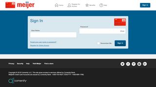 
                            1. Meijer® Credit Card - Sign In - Comenity