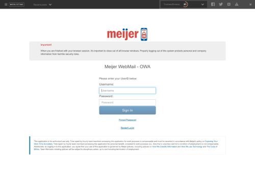 
                            7. Meijer WebMail - OWA - Powered by - FreeTemplateSpot