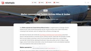 
                            4. Meilen sammeln bei Turkish Airlines Miles & Smiles - reisetopia