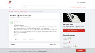 
                            6. MEIN A1 App und Online Login | A1 Community
