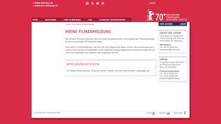 
                            4. Mein Account / Meine Filmanmeldung - Berlinale