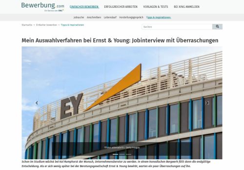 
                            7. Mein Auswahlverfahren bei Ernst & Young – Bewerbung.com