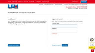 
                            1. Mein Benutzerkonto - Ihr Leu Energie Online Shop