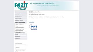 
                            7. Mein Depot (DWS) - FAZIT GmbH