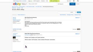 
                            1. Mein Ebay/Zusammenfassung - eBay Community