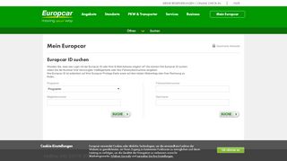 
                            3. Mein Europcar - Europcar ID Suche
