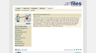 
                            9. Mein FTP-Login funktioniert nicht. - artfiles